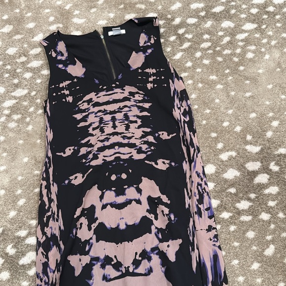 Bar III Asymmetrical Black and Purple Dress. Size XS - Picture 3 of 6